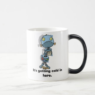 Caneca Mágica Está obtendo o frio dentro aqui
