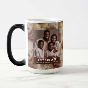 Caneca Mágica Estampa de Amarílis Marrom Avô Para Ser Aniversári
