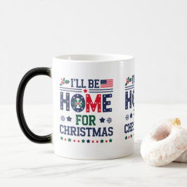 Caneca Mágica Estarei em casa no Natal | Café de Natal