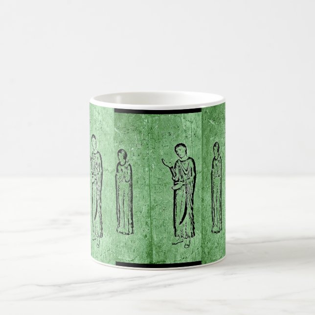 Caneca Mágica Estatuas Medievais Grunge (Centro)