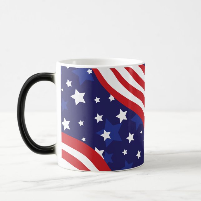 Caneca Mágica Estrelas e Listras Estão Acenando (Esquerda)