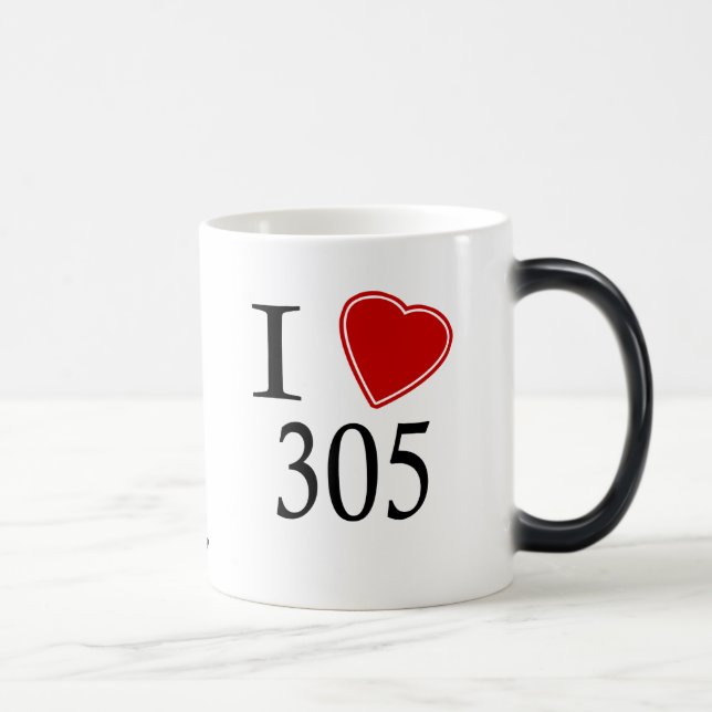 Caneca Mágica Eu amo 305 Miami (Direita)