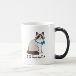 Caneca Mágica Eu amo gatos de Ragdoll