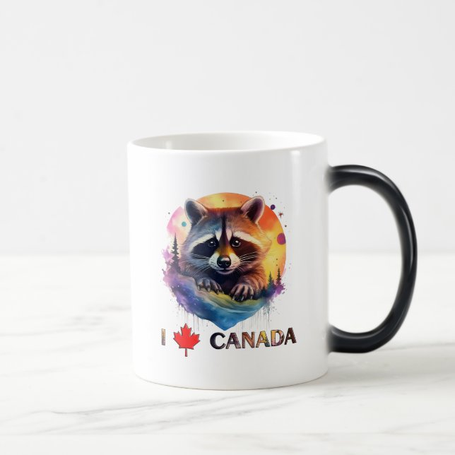 Caneca Mágica Eu amo o Canadá (Direita)