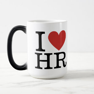 Caneca Mágica Eu ❤️ Amo RH Morphing Mug - Para RH Dept Funcionar