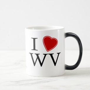 Caneca Mágica Eu amo West Virginia