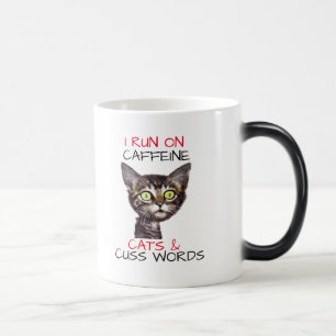 CANECA MÁGICA EU CORRO EM GATOS DE CAFEÍNA E PALAVRAS DE CUSTO