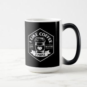 Caneca Mágica EU GOSTO DE CAFÉ E TALVEZ 3 PESSOAS CAFÉ Two-Tone 