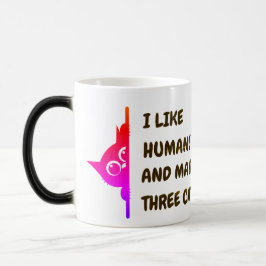 Caneca Mágica Eu gosto de gato espiando beisebol