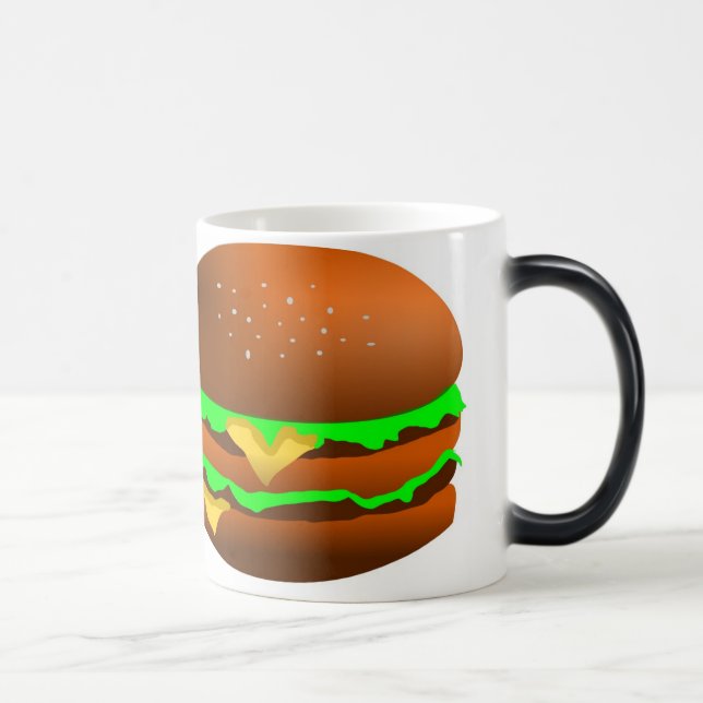 Caneca Mágica Eu gosto de Hamburger, (Direita)