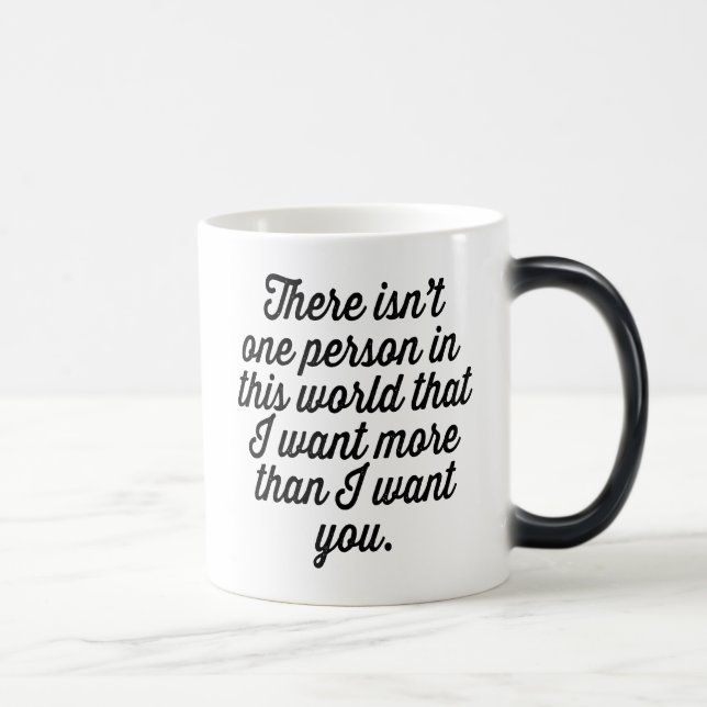 Caneca Mágica "Eu quero-o" design de texto personalizado das (Direita)