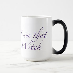 Caneca Mágica "Eu sou aquela Bruxa" (canhoto) Morphing Mug