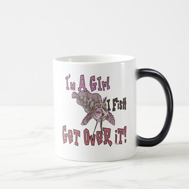 Caneca Mágica Eu sou uma garota que eu peixe supera (Direita)