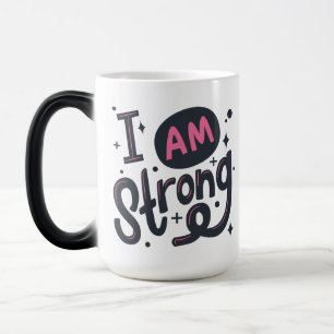 Caneca Mágica Eu Sou uma Tipografia Motivacional Forte Design