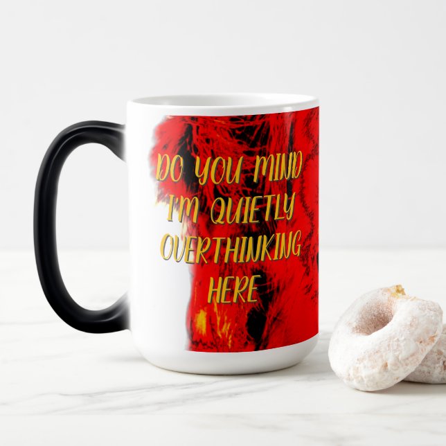 Caneca Mágica Excesso de pensamento  (Com Donut)