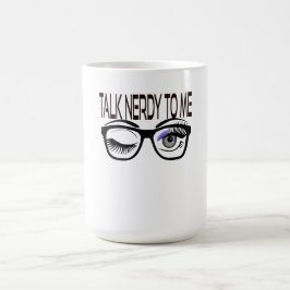 Caneca Mágica Fale Comigo Com Os Óculos De Geek Piscando Os Olho