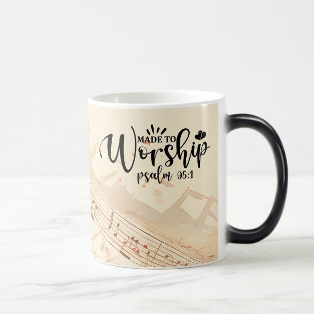 Caneca Mágica Feita com uma citação cristã inspiracional Culto (Direita)