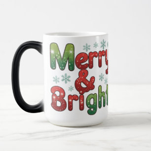 Caneca Mágica Feliz e cor de Natal brilhante Morphing Mug 15oz