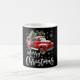 Caneca Mágica Feliz Natal Caminhão Vermelho Família Combinando X