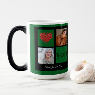 Caneca Mágica Feliz Natal Melhor Colagem de Fotos da Vovó Ever