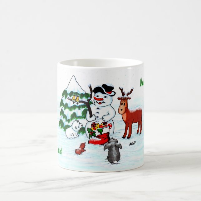 Caneca Mágica Feliz Natal! Neve com Amigos (Centro)