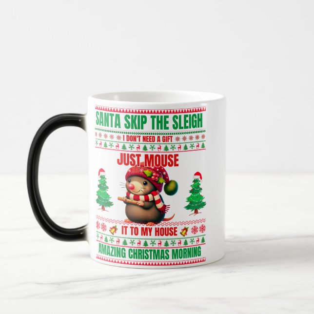 Caneca Mágica Feliz Natal Para Um Rato De Natal De Presente (Esquerda)