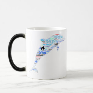 Caneca Mágica Férias de golfinhos na Arte Palavra de Praia
