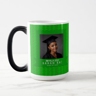 Caneca Mágica Festa de Formatura com Padrão Geométrico Elegante