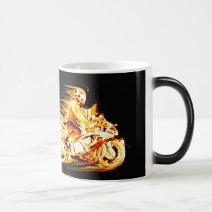 Caneca Mágica Fiery Biker Motorcycle Fantasy Art