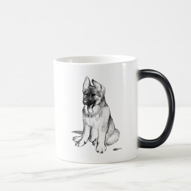 Caneca Mágica Filhote de Pastor Alemão (Direita)