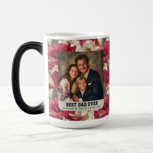 Caneca Mágica Flor de Amarílis Rosa Gato Pai Família