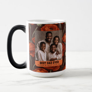 Caneca Mágica Flor de Ranúnculo Vintage Feliz Dia Papai Cerâmica