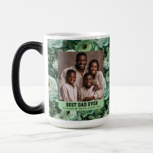 Caneca Mágica Flor de Ranunculus Atemporal Cachorro Pai Foto Esp