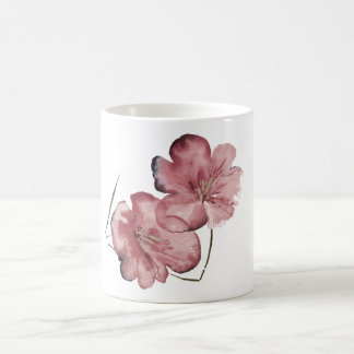 Caneca Mágica Floração Minimalista em Aquarela