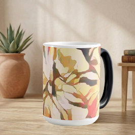 Caneca Mágica Floral Abstrato de Outono