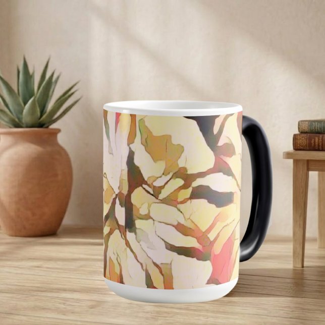 Caneca Mágica Floral Abstrato de Outono (Criador carregado)