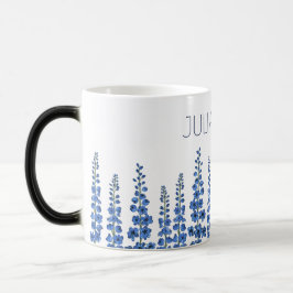 Caneca Mágica Flores Azuis Delfinium de julho