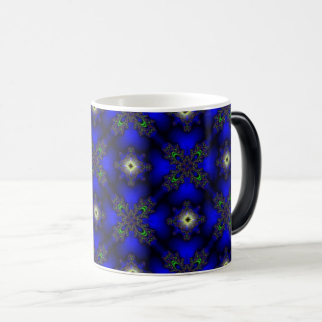 Caneca Mágica Flores de Artdeco em Mug de Estilo Retroativo (Frente Esquerda)