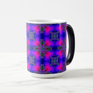 Caneca Mágica Flores de Artdeco no Estilo Retroativo