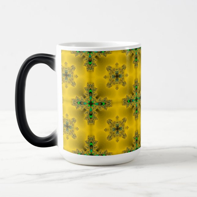 Caneca Mágica Flores de Artdeco no Estilo Retroativo (Esquerda)