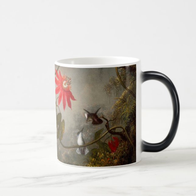 Caneca Mágica Flores de Paixão com Pássaros Hummingbird (Direita)