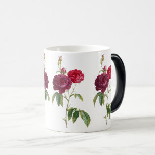 Caneca Mágica Flores de Rosa vermelha Vintage - Elegância do Ete