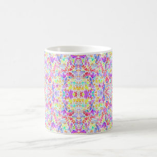 Caneca Mágica Flores pastéis abstratas