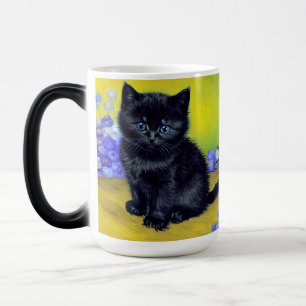 Caneca Mágica Flores Roxas Pretas de Gogh