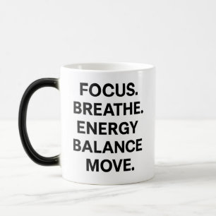 Caneca Mágica Foco Respire o Movimento do Equilíbrio de Energia
