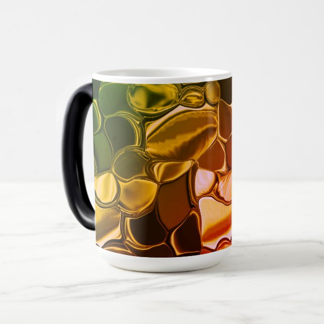 Caneca Mágica Formas redondas que migram de vermelho para esverd (Frente Esquerda)