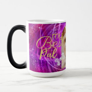 Caneca Mágica Foto De Cão De Pet Mangenta Mangenta Mágica
