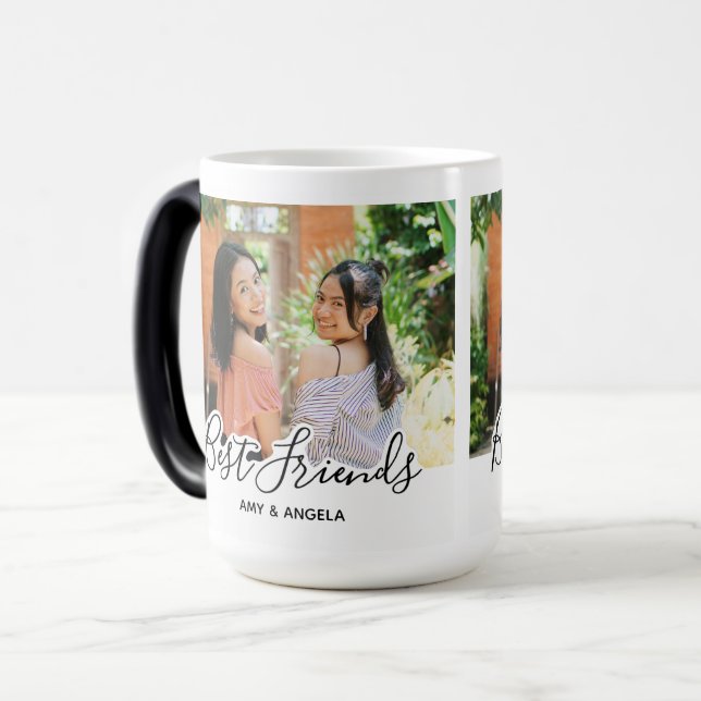 Caneca Mágica Foto personalizada dos melhores amigos (Frente Esquerda)