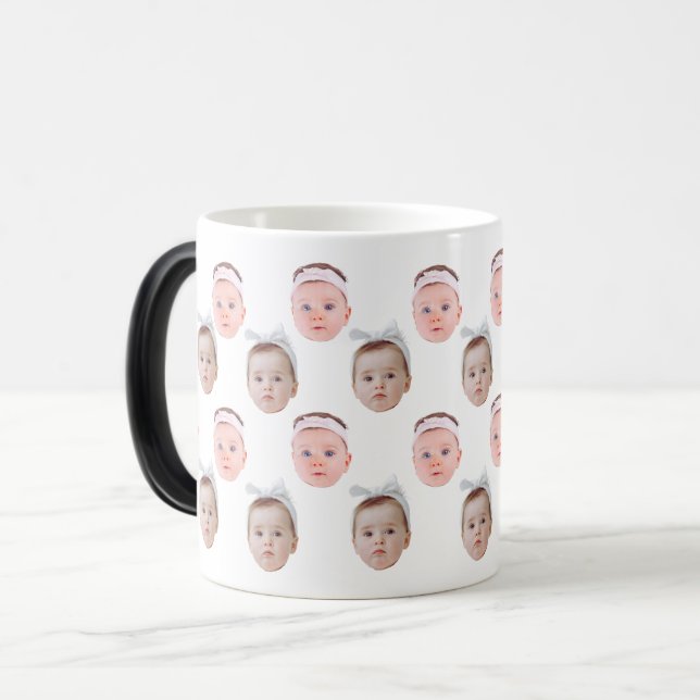 Caneca Mágica Foto personalizada, personalizada, Pai Mãe (Frente Esquerda)