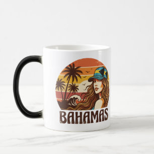 Caneca Mágica Foto Personalizada Retro Praias Tropicais das Baha